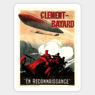 French Clement Bayard En Reconnaissance Auto Racing Vintage Car Sticker